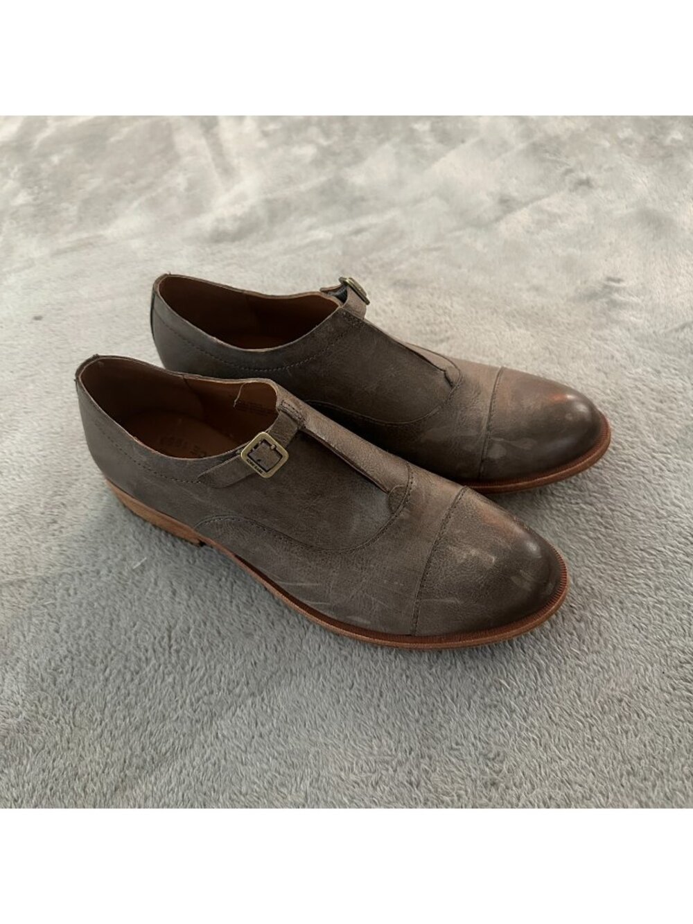 Kork-Ease Niseda Leather Oxford Loafer Shoes Women's size 8.5 Gray